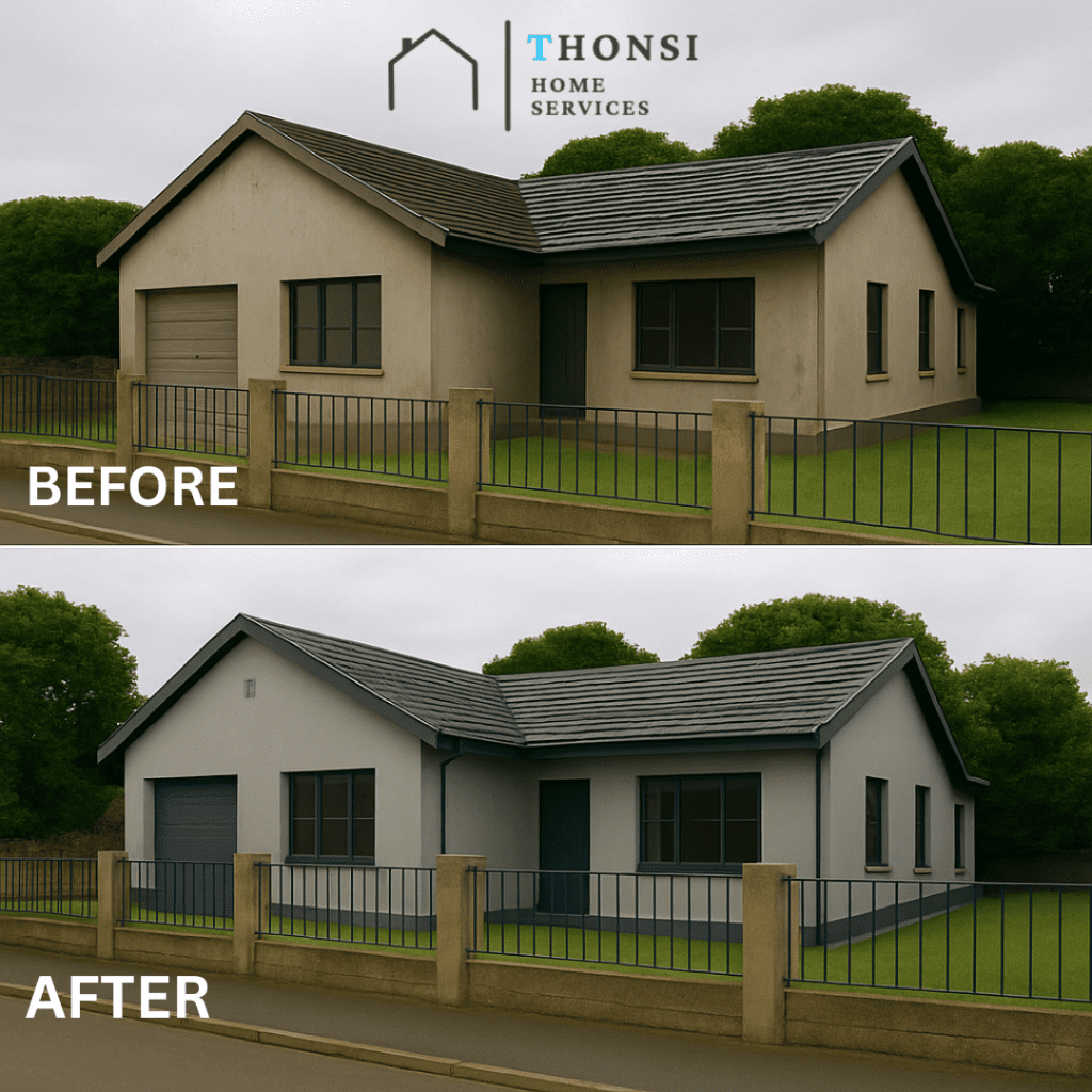 before & after painted property